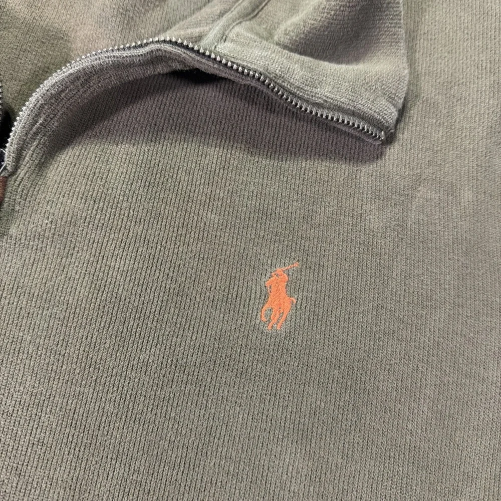 Vintage Polo Ralph Lauren Olive Green Quarter Zip XXL Vintage Faded